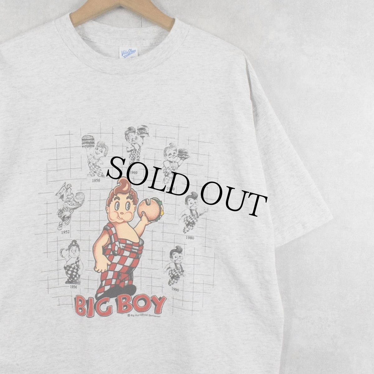 画像1: 90's BIG BOY USA製 ファミレス キャラクタープリントTシャツ XL (1)