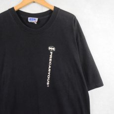 画像2: 90's PRECARYOUS USA製 サイクリングウェアメーカー スカルプリントTシャツ XXL (2)