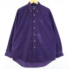 画像1: Ralph Lauren "BLAKE" コーデュロイ ボタンダウンシャツ M (1)