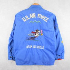 画像1: 60〜70's U.S.AIR FORCE "SNOOPY × Road Runner" リバーシブル ナイロンスーベニアジャケット (1)