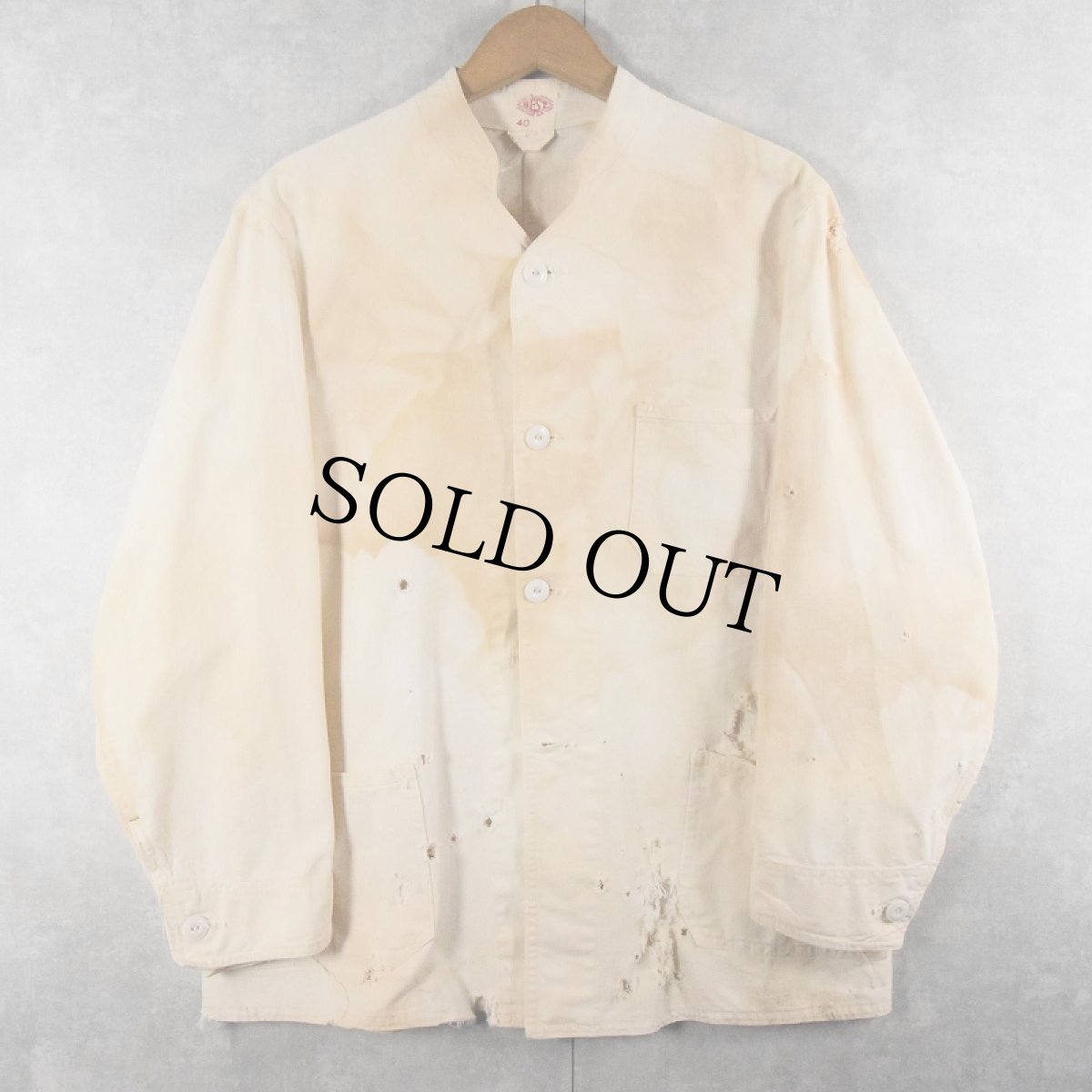 画像1: 〜50's BEST MFG. CORP コットンワークジャケット SIZE40 (1)