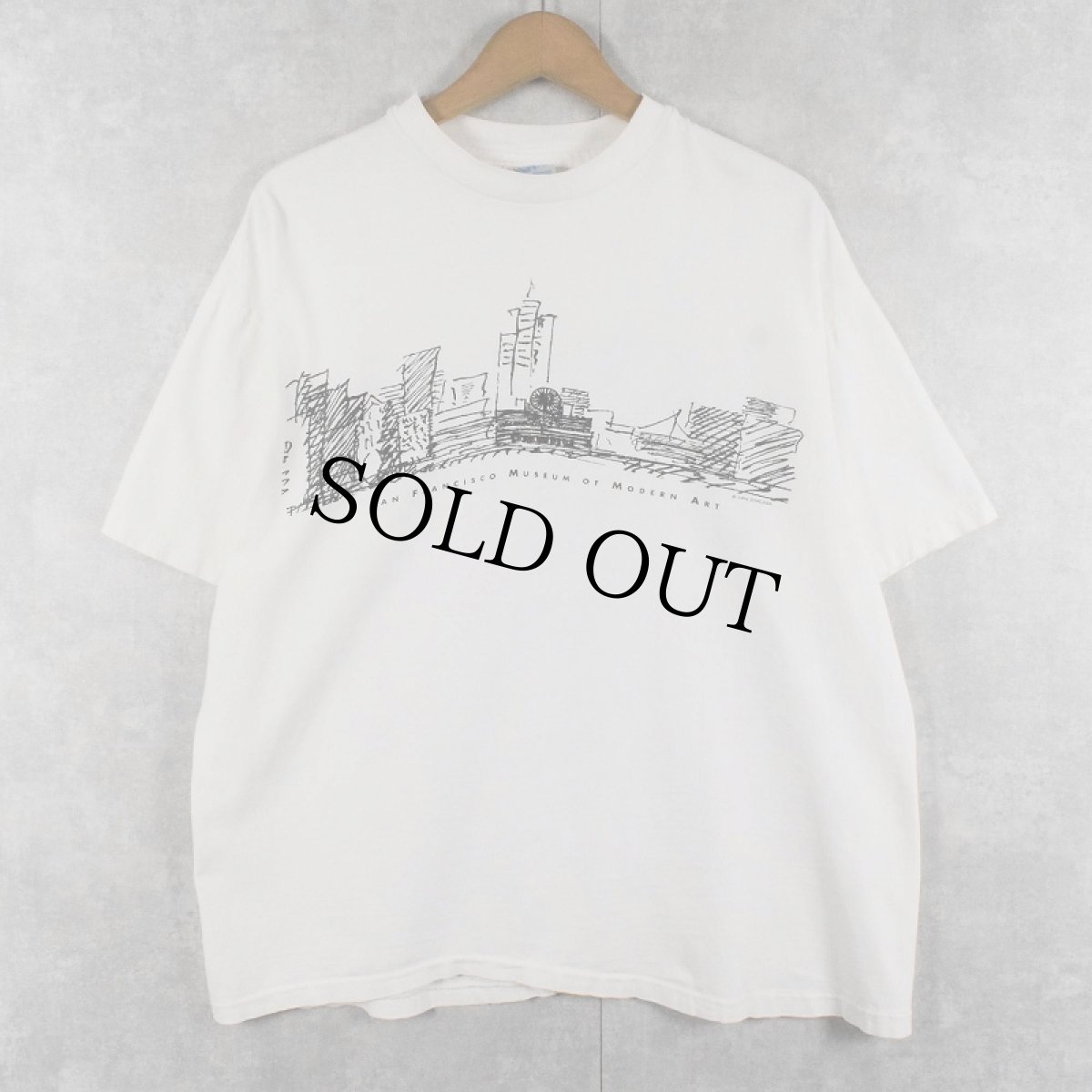 画像1: 90's San Francisco Museum Of Modern Art USA製 美術館プリントTシャツ XL (1)