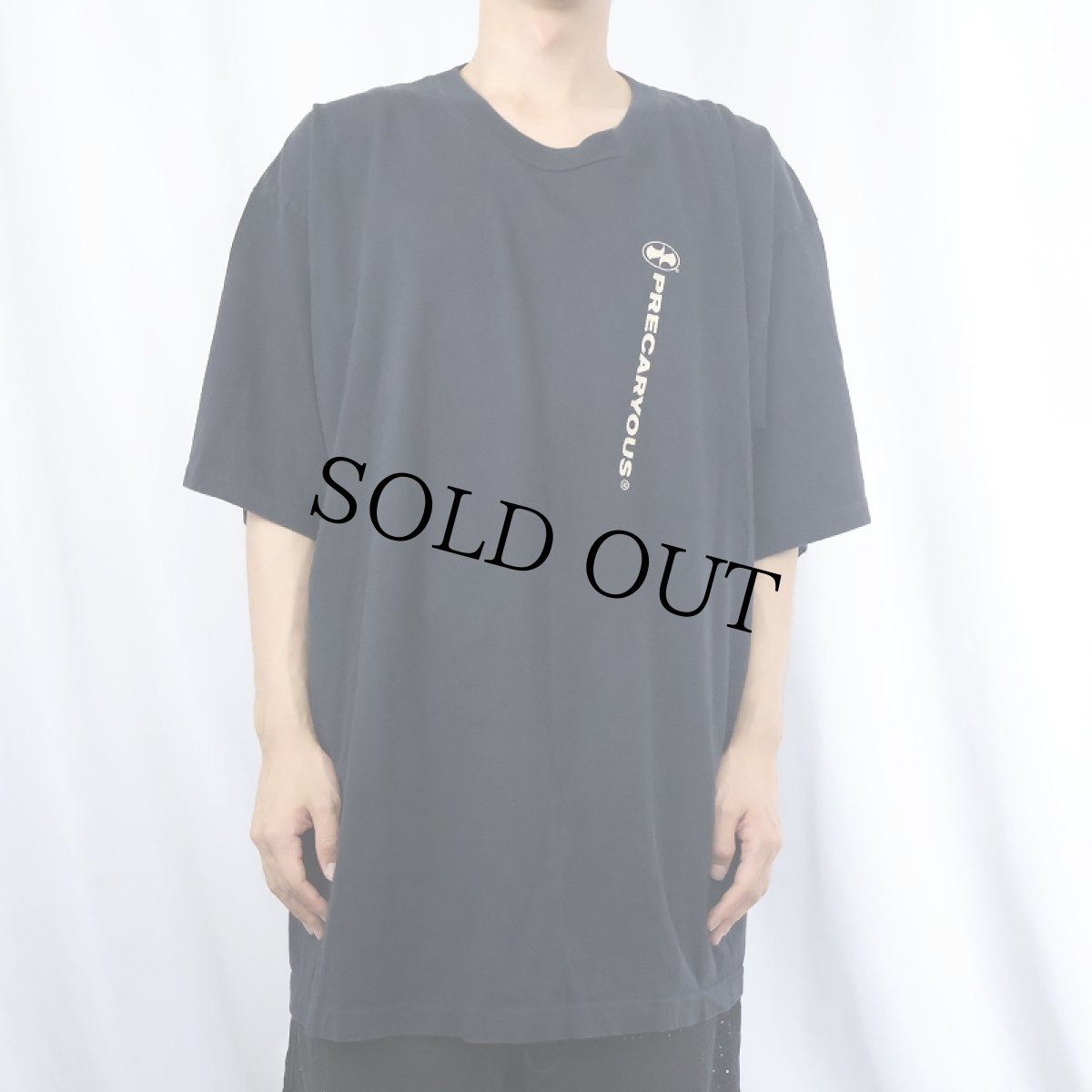 画像3: 90's PRECARYOUS USA製 サイクリングウェアメーカー スカルプリントTシャツ XXL (3)