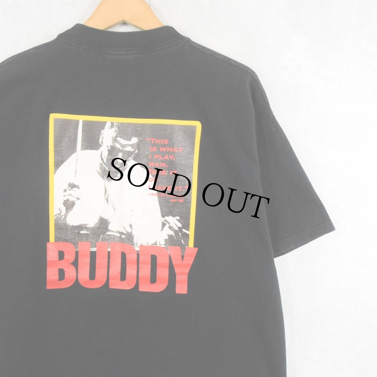 画像1: DOWN BEAT Jazz, Blues & Beyond "Buddy Rich" ジャズ雑誌プリントTシャツ BLACK XL (1)