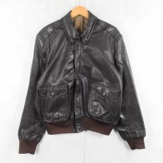 画像1: 70〜80's A-2 TYPE USA製 フライトレザージャケット BROWN (1)