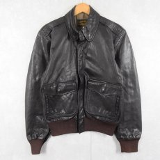 画像1: 70〜80's Eddie Bauer A-2 TYPE USA製 フライトレザージャケット BROWN SIZE38 (1)