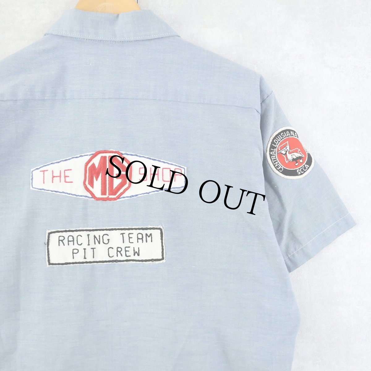 画像2: 70〜80's MONTGOMERY WARD "MINI COOPER" ワッペン付き シャンブレーシャツ (2)