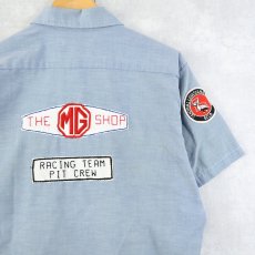 画像2: 70〜80's MONTGOMERY WARD "MINI COOPER" ワッペン付き シャンブレーシャツ (2)