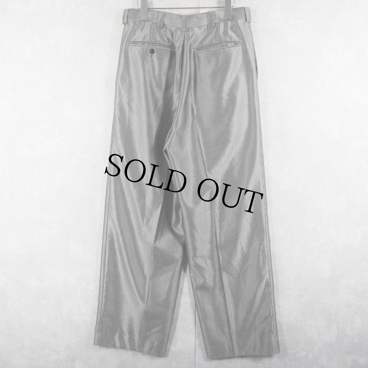 画像2: E.J Samuel ストライプ柄 ズートスラックス SILVER W31 (2)