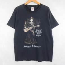 画像1: Robert Johnson "King of the Delta Blues Singers" ミュージシャンアルバムTシャツ L (1)