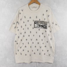 画像1: 90's rel-e-vant products USA製 レフェリー柄 マルチプリントTシャツ XL (1)