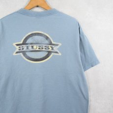 画像1: 80's STUSSY USA製 ロゴプリントTシャツ L (1)