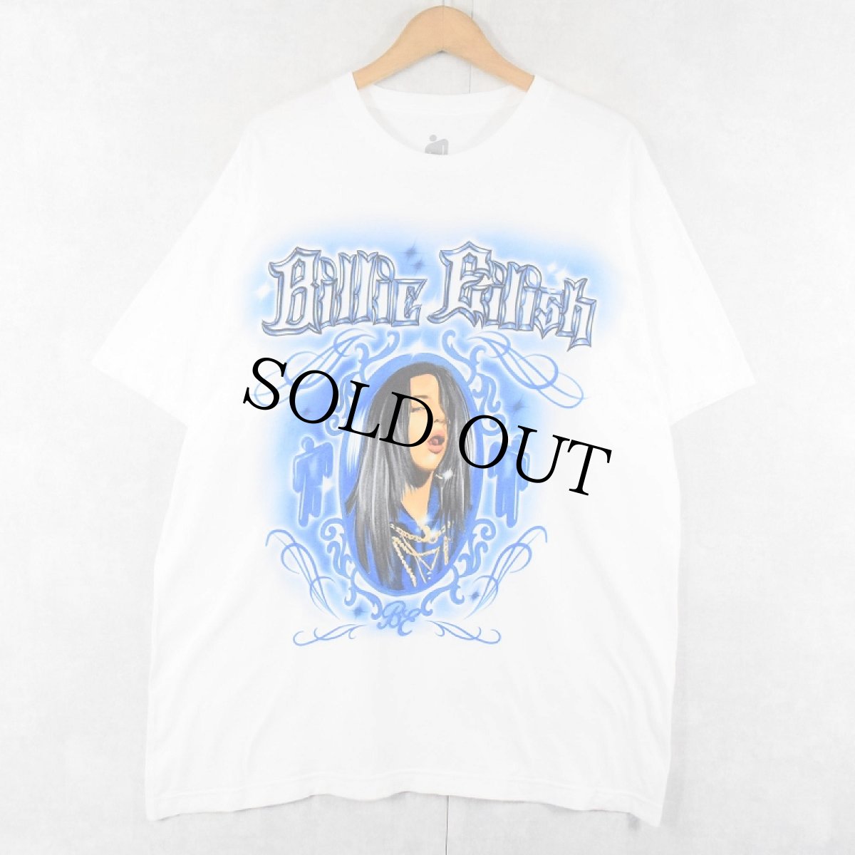 画像1: Billie Eilish ミュージシャンプリントTシャツ L (1)