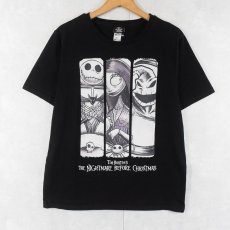 画像1: The Nightmare Before Christmas キャラクタープリントTシャツ BLACK L (1)
