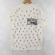 画像2: 90's rel-e-vant products USA製 レフェリー柄 マルチプリントTシャツ L (2)
