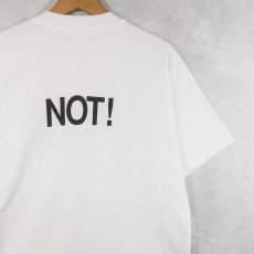 画像2: 90's USA製 "STRAIGHT NOT!" プリントTシャツ L (2)