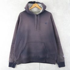 画像1: Champion 目付きスウェットフーディー NAVY XL (1)