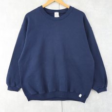 画像1: 90's RUSSELL ATHLETIC USA製 無地スウェット NAVY XL (1)