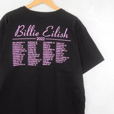 画像2: Billie Eilish "Happier Than Ever THE WORLD TOUR 2022" ミュージシャンツアーTシャツ BLACK L (2)