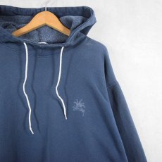 画像1: 80's STUSSY USA製 クラウンロゴ スウェットフーディー NAVY XL (1)