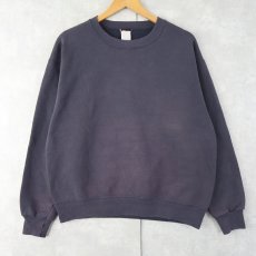 画像1: 無地 フェードスウェット NAVY (1)
