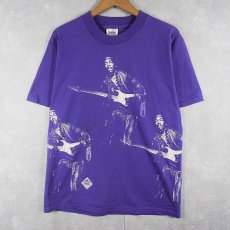 画像1: 90's Jimi Hendrix USA製 ミュージシャン 試し刷りTシャツ L (1)