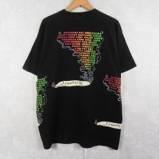 画像2: 90's USA製 "Legalize It." フロッキープリント ガンジャTシャツ BLACK XL (2)