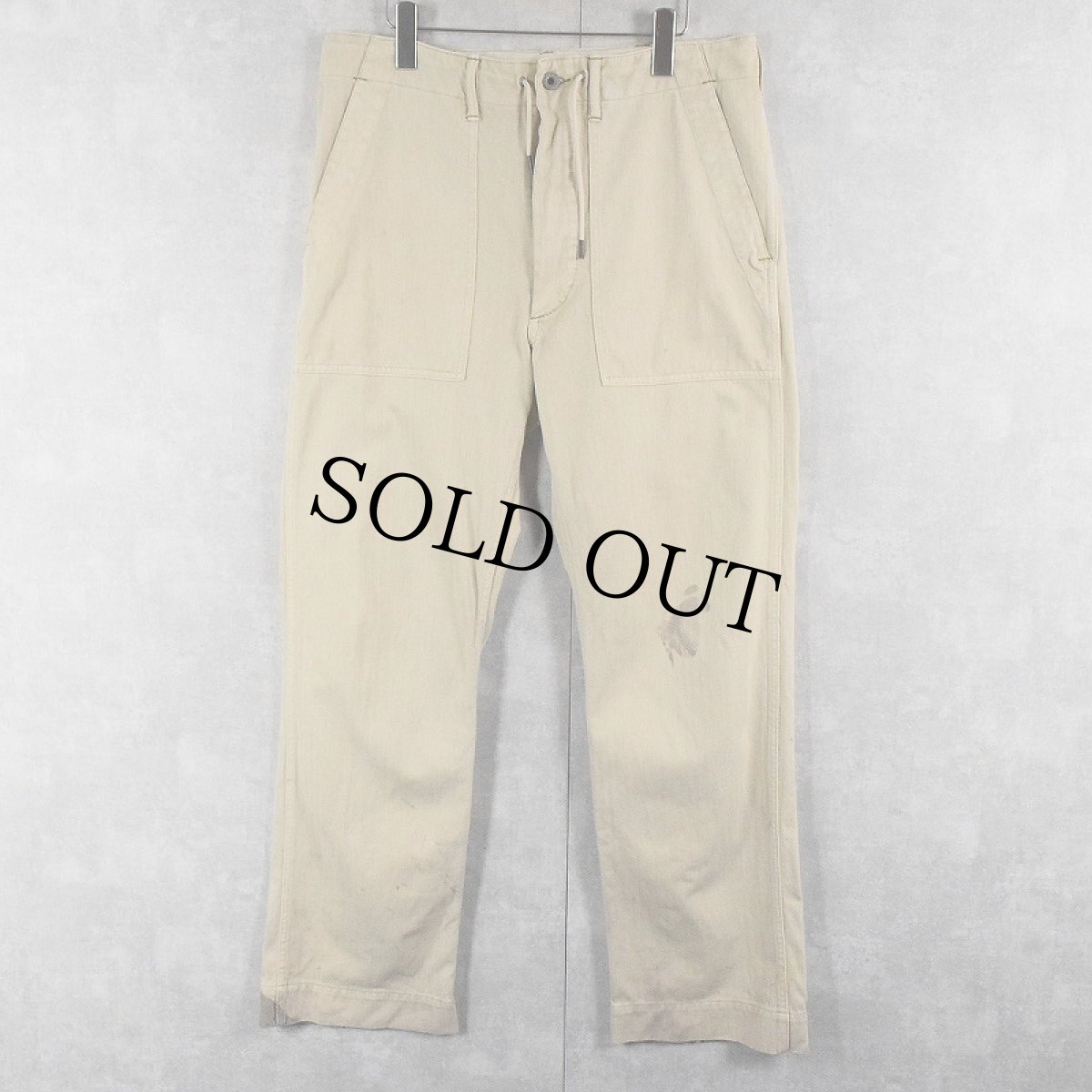 画像1: Ralph Lauren RRL USA製  HBT ベイカーパンツ W20-35 (1)