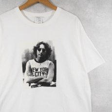 画像1: 2000's JOHN LENNON "NEW YORK CITY" ミュージシャンプリントTシャツ XL (1)