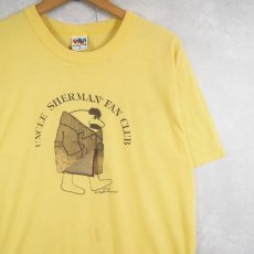 画像1: 80's UNCLE SHERMAN キャラクタープリント ギミックTシャツ XL (1)