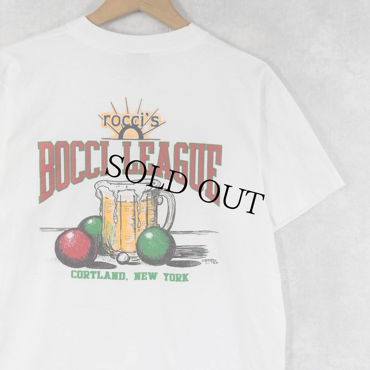 画像2: 90's BIRRA MORETTI USA製 イタリアンビールメーカープリントTシャツ L (2)