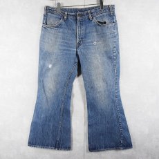 画像4: 70's Levi's 684-0217 オレンジタブ ベルボトム デニムパンツ W35 (4)