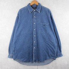 画像1: 90〜2000's Ralph Lauren "BIG SHIRT" デニムボタンダウンシャツ L (1)