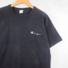 画像1: 80's Champion トリコタグ USA製 ロゴプリントTシャツ BLACK XL (1)