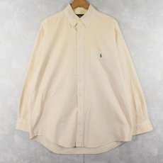 画像1: Ralph Lauren "BIG SHIRT" ストライプ柄 オックスフォード ボタンダウンシャツ M (1)