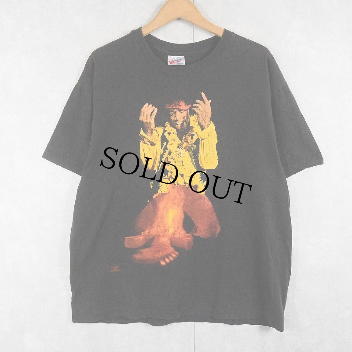 画像1: 90's Jimi Hendrix USA製 ミュージシャン プリントTシャツ BLACK XL (1)