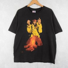 画像1: 90's Jimi Hendrix USA製 ミュージシャン プリントTシャツ BLACK XL (1)