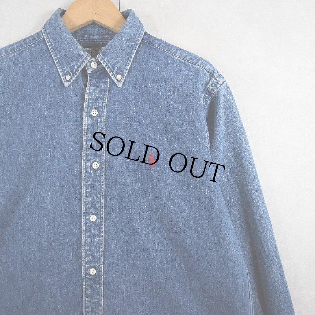 画像1: 80〜90's Ralph Lauren POLO COUNTRY デニムボタンダウンシャツ M (1)