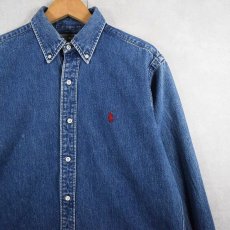 画像1: 80〜90's Ralph Lauren POLO COUNTRY デニムボタンダウンシャツ M (1)