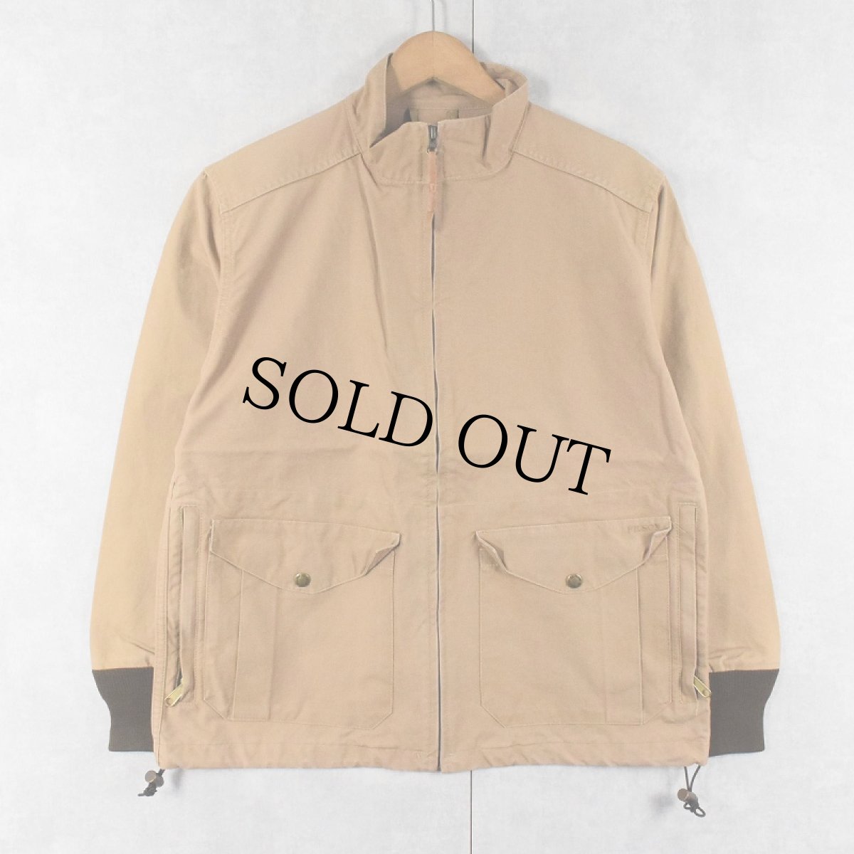 画像1: 2000's FILSON USA製 コットンキャンバス スタンドカラージャケット M (1)