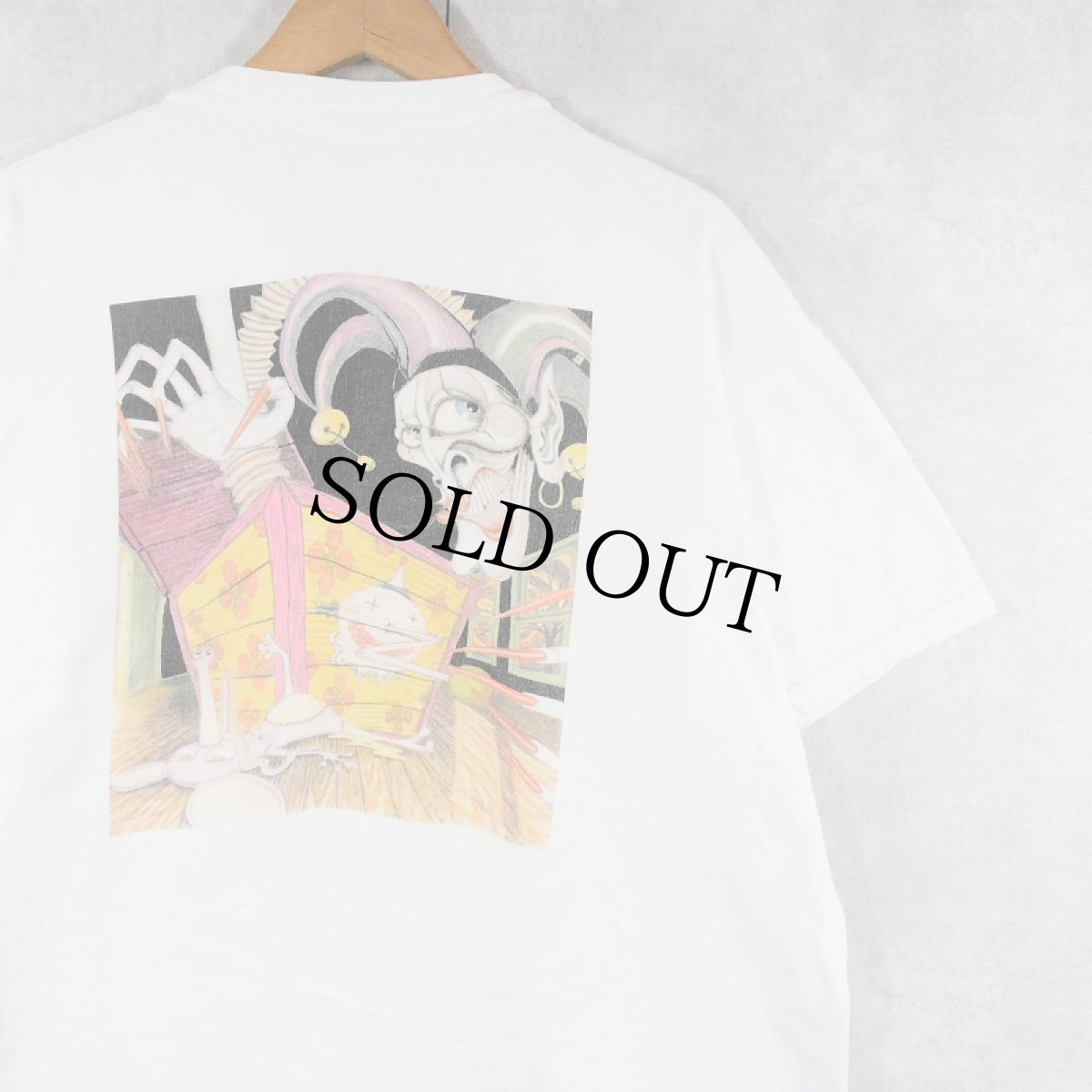 画像1: 90〜2000's イラストプリントTシャツ XL (1)