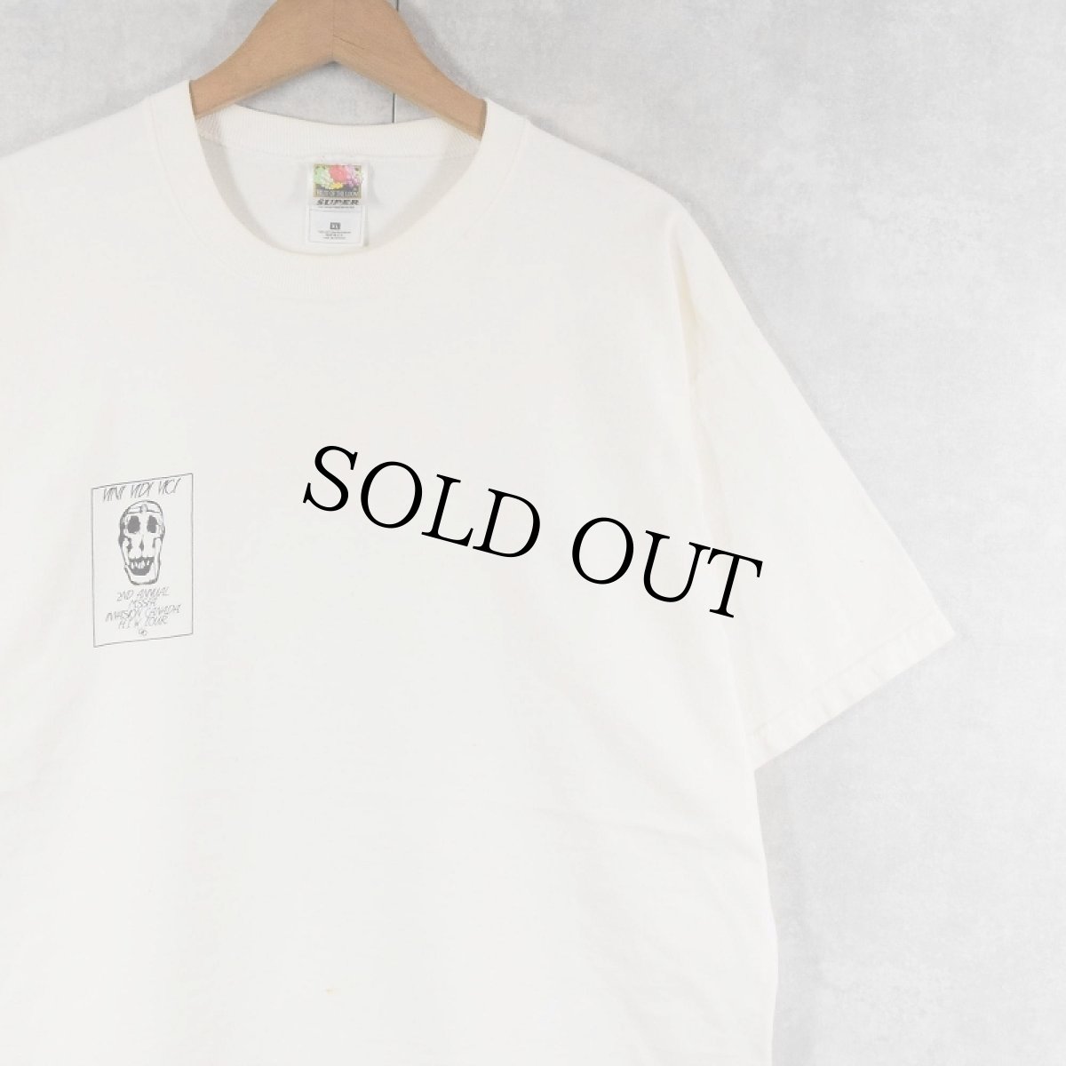 画像1: 90's VINI VIDI VICI USA製  "官能的な死" パロディプリント フェスティバルTシャツ XL (1)
