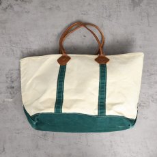 画像1: 80's L.L.Bean USA製 "BOAT AND TOTE" レザーハンドル キャンバストートバッグ (1)
