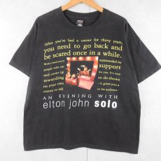 画像1: 90's Elton John "AN EVENING WITH elton john solo" ミュージシャンツアーTシャツ BLACK L (1)