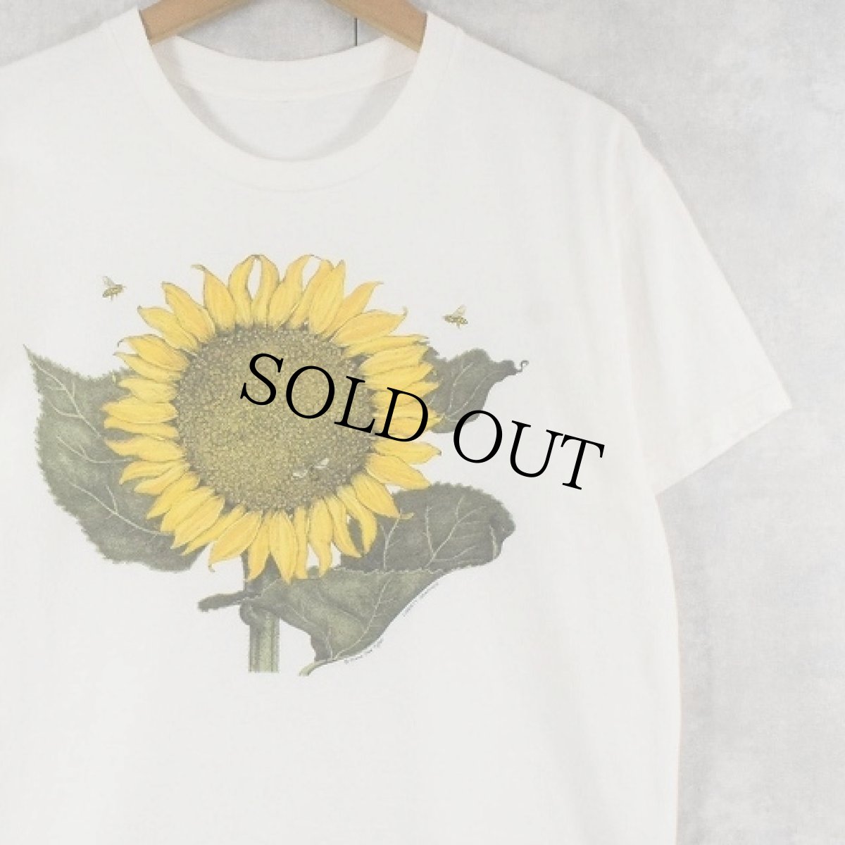 画像1: LIBERTY GRAPHICS "Dianna Dee Tyler" 向日葵イラストプリントTシャツ (1)