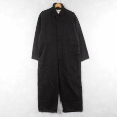 画像3: 50's Canadian MILITARY コットンツイル メカニックオールインワン BLACK (3)