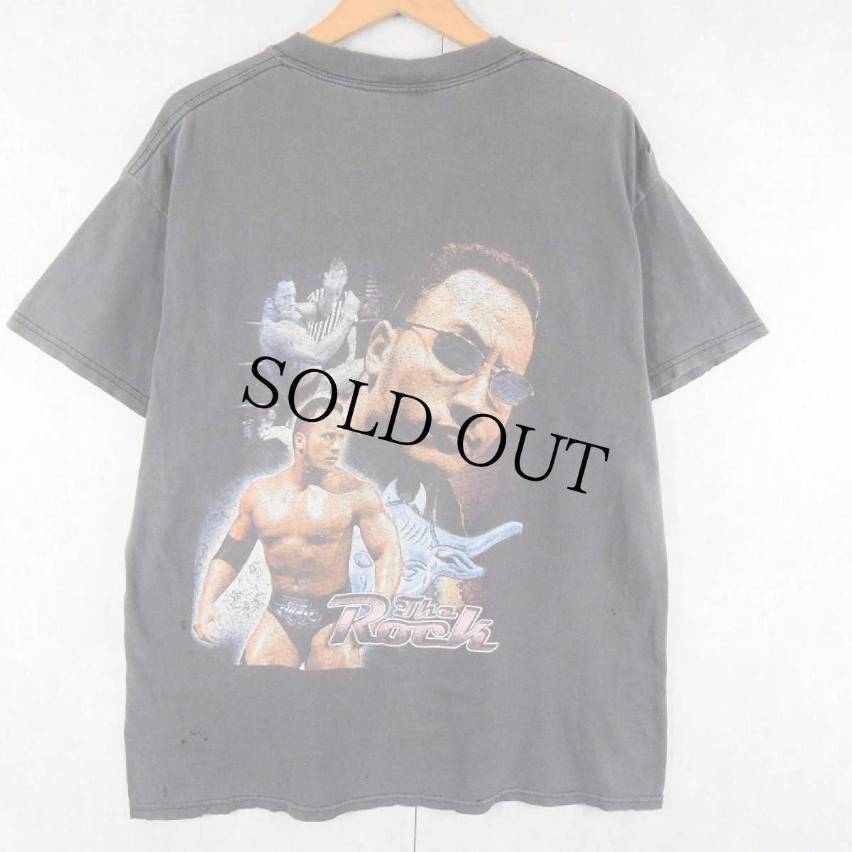 画像2: 2000's The Rock プロレスラープリントTシャツ L (2)