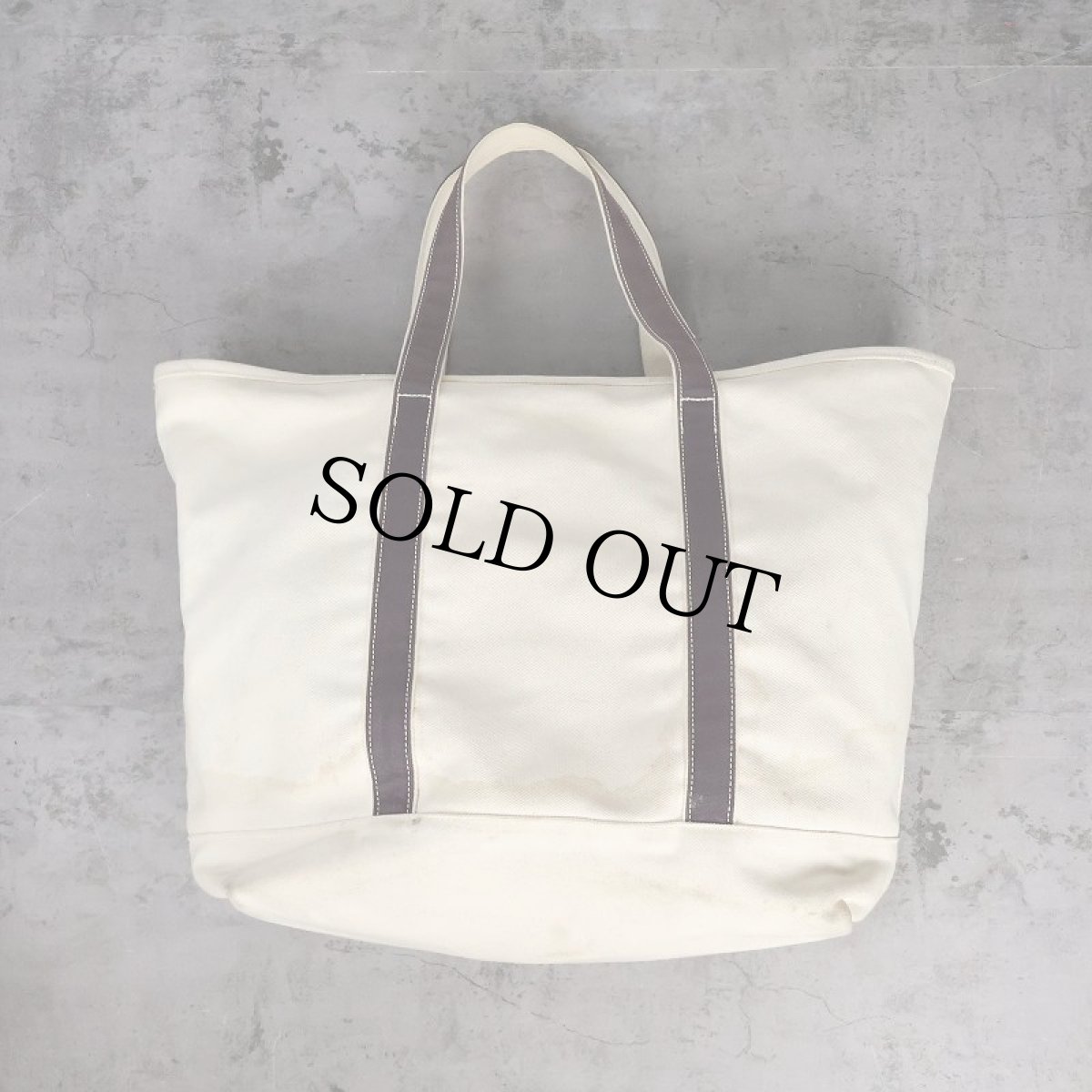 画像2: LANDS' END 切り替えデザイン キャンバストートバッグ LARGE (2)