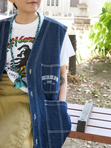 画像2: 90's CROSS COLOURS USA製 デニムベスト SIZE2 (2)