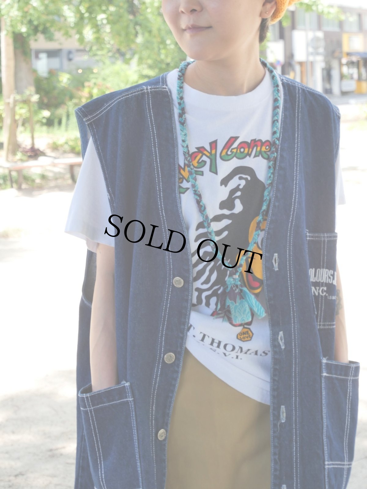 画像1: "Mickey Gone dread" キャラクターパロディプリントTシャツ S (1)